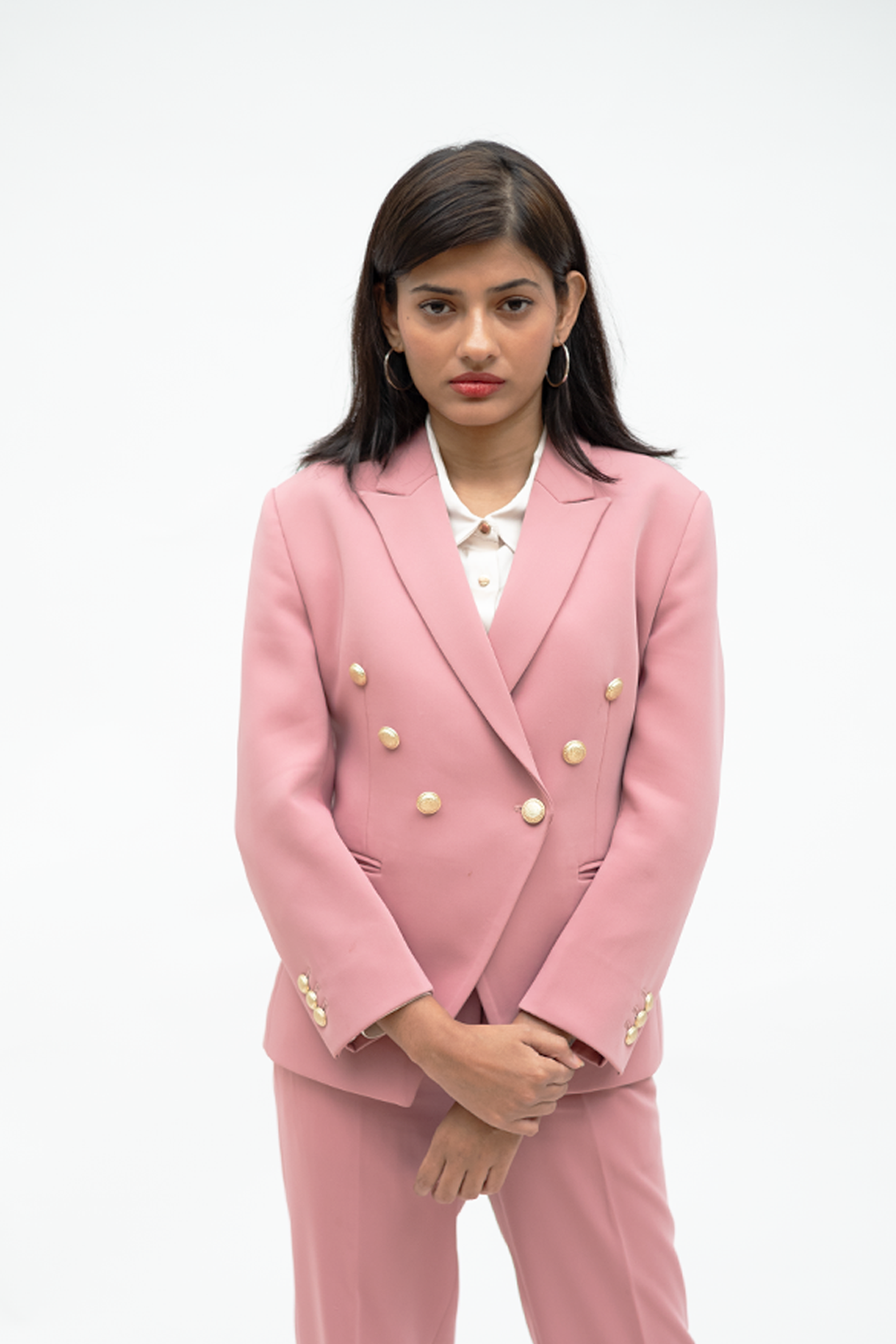 Pink Business Blazer Suit